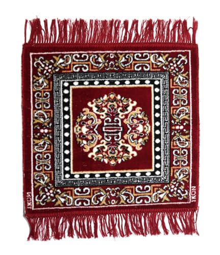Puja Aasan Puja Aasan Meditationstuch, Samt, Wolle, Pooja, Aassan, Meditationstuch, Matte, Aasanam-Teppich, Matratze, 48,3 x 48,3 cm, Kastanienbraun, 3 Stück Puja Aasan Puja Aasan Meditationstuch, Samt, Wolle, Pooja, Aassan, Meditationstuch, Matte, Aasanam-Teppich, Matratze, 48,3 x 48,3 cm, Kastanienbraun, 3 Stück von ASHIRWAD