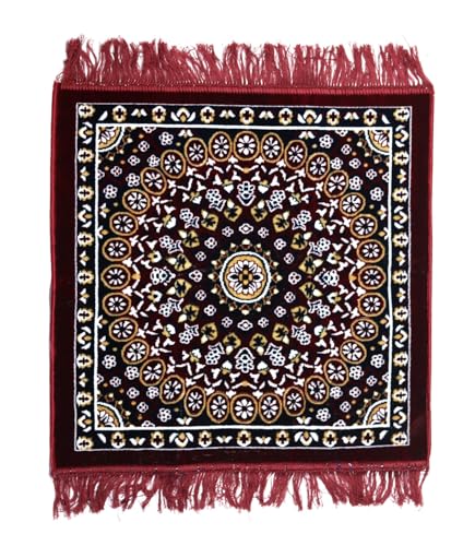 Puja Aasan Samt, Wolle, Pooja, Aassan, Meditationstuch, Matte, Aasanam-Teppich, Matratze, 61 x 61 cm, Kastanienbraun 2 Puja Aasan Samt, Wolle, Pooja, Aassan, Meditationstuch, Matte, Aasanam-Teppich, Matratze, 61 x 61 cm, Kastanienbraun 2 von ASHIRWAD
