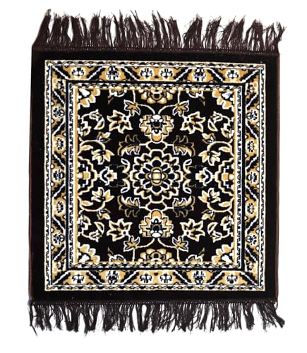 Puja Aasan Samt, Wolle, Pooja, Aassan, Meditationstuch, Matte, Aasanam-Teppich, Matratze, 61 x 61 cm (Kaffee-1) von ASHIRWAD