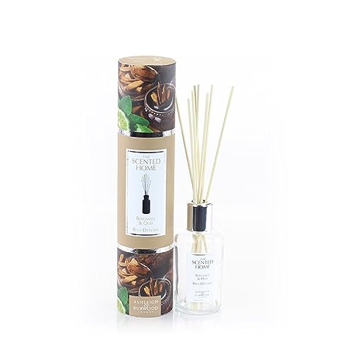 Ashleigh & Burwood Scented Home 150 ml Schilfrohr-Diffusor-Duft-Set – für zu Hause – recycelbar – inklusive Schilfrohr-Diffusorstäbchen und Duft – nachfüllbar (Bergamotte & Oud) von ASHLEIGH & BURWOOD