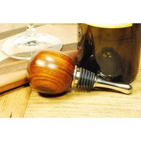 Weinstopper Edelstahl, Cocobolo Holz Handgefertigt Von Ash Woodshops Tolle Geschenke Für Den Weinliebhaber von ASHWoodshops