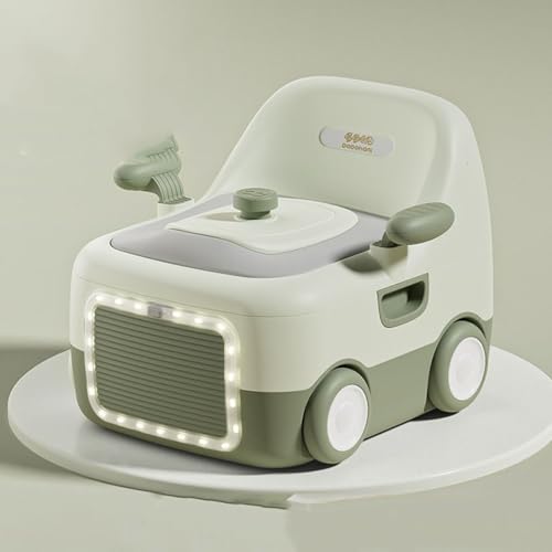 ASIAD Babytopf mit praktischem Stauraum, 3-in-1 Potty Trainer & Kindertoilette für einfaches Töpfchentraining – Perfekter Toilettensitz für Kinder,Grün,Mit Lichtband von ASIAD