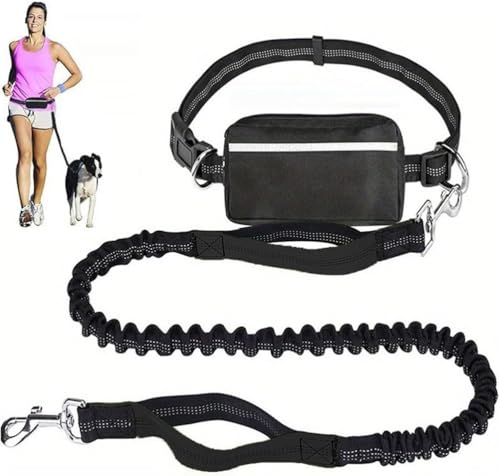 ASIAD Upliftjoys Dog Leash,Dog Running Lead,Dog Walking Belt Bag with Adjustable Waist Belt,Handles Elastic Leash for Running and Walking The Dogs,Reflective Design for Walking Running,Schwarz,A ASIAD Upliftjoys Dog Leash,Dog Running Lead,Dog Walking Belt Bag with Adjustable Waist Belt,Handles Elastic Leash for Running and Walking The Dogs,Reflective Design for Walking Running,Schwarz,A von ASIAD