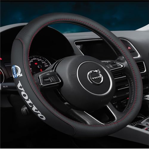 ASICPLB Auto Lenkradbezug für Volvo XC40 XC60 XC90 S90 S60 V40 V60, Lenkradabdeckung Mode Anti-Rutsch Atmungsaktiv Lenkradschoner Langlebiger Lenkradschutz Innenraum Zubehör von ASICPLB