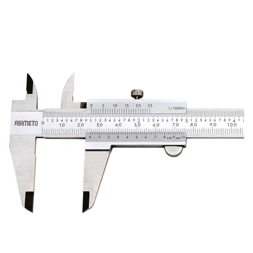 ASIMETO Messschieber mit Feststellschraube 0,05 mm Größe 150 mm von ASIMETO