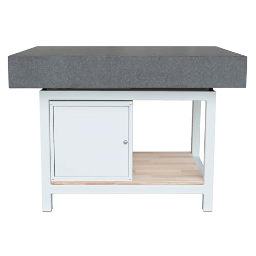 Messplatte Granit mit Werkzeugschrank 800 bis 1600 mm, Richtplatte/Kontrollplatte (1200 x 800 x 160 mm) von ASIMETO