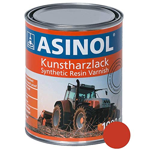 ASINOL FAHR ROT 1.000 ml Kunstharzlack Farbe Lack 1l Liter Dose von ASINOL
