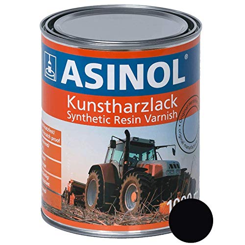 ASINOL Hatz Scheinwerfer Schwarz hochglänzend 1 Liter, 1.000ml Kunstharzlack von ASINOL