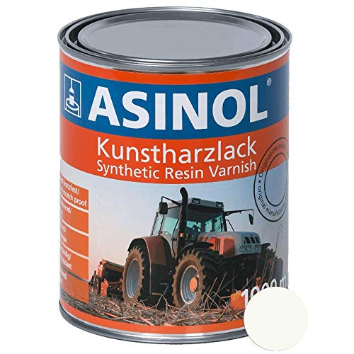 ASINOL Komatsu weiß 1.000 ml Kunstharzlack Farbe Lack 1l Liter Dose von ASINOL