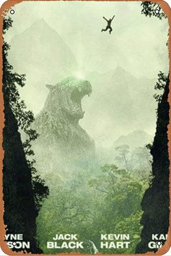 Jumanji: The Final Level (2022, 6. Mai) Filmposter, Retro-Metall-Blechschild, Wandkunst, Metall-Blechschild, Höhle, Bar, Club, Metall-Blechschild, 20,3 x 30,5 cm von ASIOADWNA