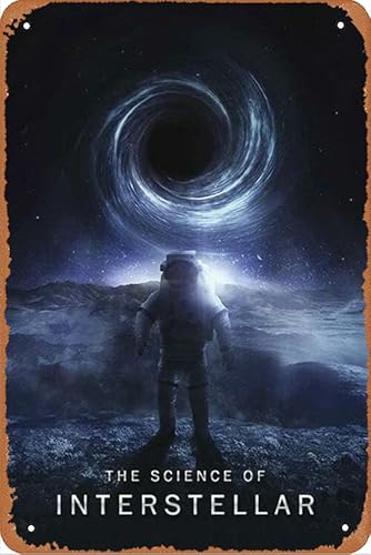 Metall-Blechschild "The Science of Interstellar", Retro-Stil, für Zuhause, Café, Bar, Pub, Wanddekoration, Metallposter, 20,3 x 30,5 cm von ASIOADWNA
