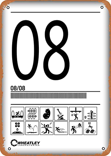 Metallschild – Portal Test Room 08 – 20,3 x 30,5 cm, Vintage-Look, Blechschild, Bar, Man Cave, Kunst, Wanddekoration Metallschild – Portal Test Room 08 – 20,3 x 30,5 cm, Vintage-Look, Blechschild, Bar, Man Cave, Kunst, Wanddekoration von ASIOADWNA