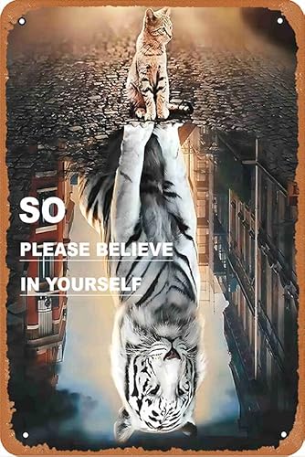 Poster, Wanddekoration, Kunstdrucke, Motiv "So Please Believe in Yourself", Metallic, 30,5 x 20,3 cm von ASIOADWNA