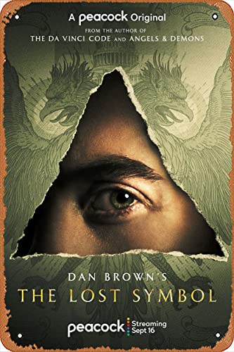 The Lost Symbol (Raoul Bhaneja, Dan Brown) TV-Show-Poster Blechschild Film Kino Theater 20,3 x 30,5 cm – Vintage-Metall-Blechschild für Zuhause, Bar, Pub, Garage, Dekoration, Geschenke von ASIOADWNA