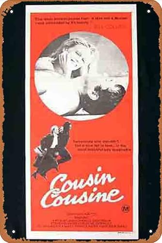 Vintage Classic Old Movie COUSIN COUSINE Original Daybill Poster Marie-France Pisier Film Poster Metall Blechschild TV Poster Geschenk Karaoke Bar Pub Club dekorative Wandplatten Männerhöhle von ASIOADWNA