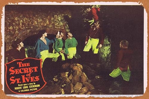 Vintage-Filmposter Blechschild "The Secret of St. Ives" Original US-Lobby-Karte 8 Richard Ney Vanessa Brown Retro von klassischem altem Filmposter Metallschild TV Bar Wand Club Restaurant Männerhöhle von ASIOADWNA