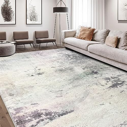 ASIinnsy Teppich Wohnzimmer Kurzflor Abstrakt Teppiche für Wohnzimmer Schlafzimmer Esszimmer rutschfest Weich Modern Teppich Groß (Grau/Multi, 200 x 250 cm) von ASIinnsy