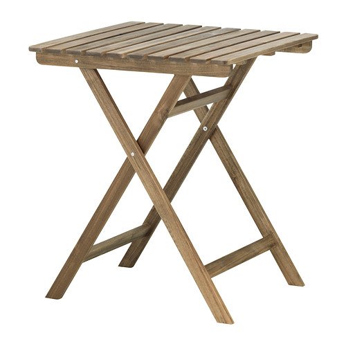 ASKHOLMEN Klapptisch, robust, Akazienholz, 62 x 60 x 75 cm, Braun gebeizt von ASKHOLMEN