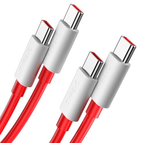 USB C Ladekabel für OnePlus Nord 3 2T Nord CE 4 Lite, 1M 2Stück SUPERVOOC Schnellladung Ladekabel USB C auf USB C,Super Flash Datenkabel Typ C für OnePlus 11 10T 5G 10 Pro OnePlus Pad Open OPPO Realme von ASKUBSKU