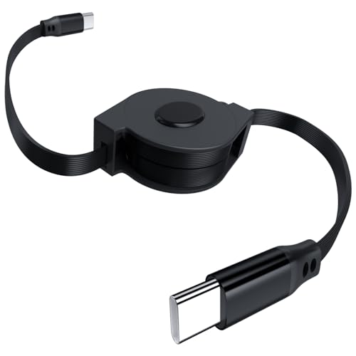 Ladekabel USB C Einziehbar für iPhone 16e 16 15 Pro Max 5G,60W PD Schnellladekabel Typ C Kabel,4-stufige Länge USB C Datenkabel 1M für Galaxy A55 A35 Samsung A53 A54 A34 S24 iPad Air Pixel 9 8a von ASKUBSKU