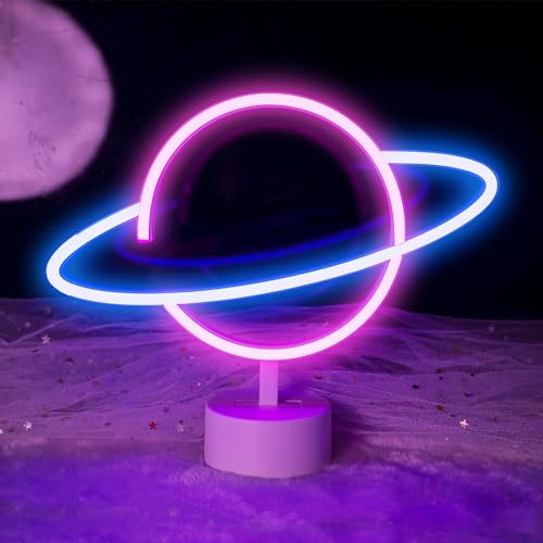 Planet LED-Lichtschild – Wanddekoration, Nachtlicht, USB/Neon, batteriebetrieben, für Geburtstagsgeschenk, Party, Kinder, Wohnzimmer-Dekoration von ASLANKA