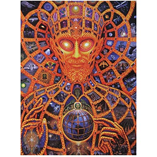Trippy Alex Grey Psychedelic Canvas Painting Poster Wall Art Print Bedroom Decoration Abstract Pictures for Living Room-50x80cm No Frame von ASLKUYT