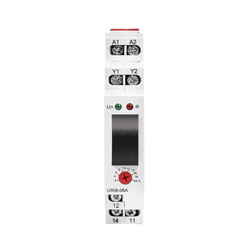 ASLVNEKGOR GRI8-05 AC OR DC Current Monitoring Relay Straight-Through 2A-20A AC24V-240V Over-Current Under-Current Protection(GRI8-05B ACDCCurrent) von ASLVNEKGOR