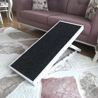 Große Hunderampe Für Bett, Faltbare Hölzerne Mit Teppich, Tragbare Rutschfeste Welpen-Haustier-stufen-Rampen-Trainingsplattform von ASLWoodArt