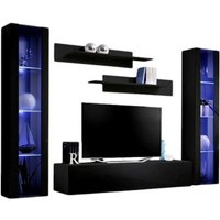 TV-Möbel FLY A2 Design, in glänzendem Schwarz + LED. Modernes und trendiges Hängemöbel für Ihr Wohnzimmer. TV-Möbel FLY A2 Design, in glänzendem Schwarz + LED. Modernes und trendiges Hängemöbel für Ihr Wohnzimmer. von ASM GROS MOBILIER