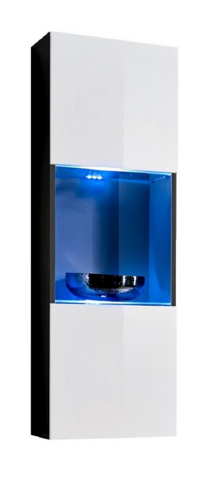 ASM-Moebel Hängevitrine Hängevitrine Glasvitrine FLY II Hochglanz Led Push-Click 12 Varianten Hochglanzfronten Led Beleuchtung und Push-Click System von ASM-Moebel