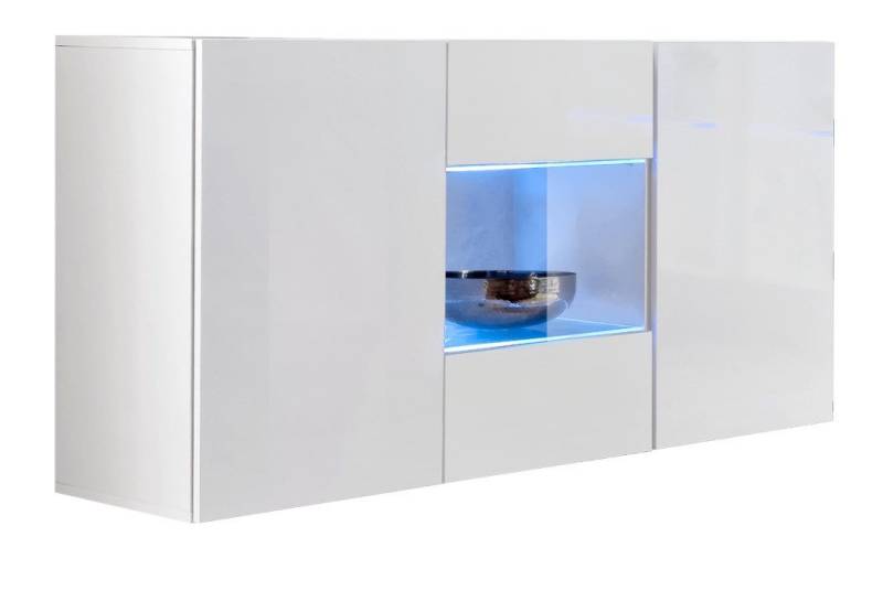 ASM-Moebel Kommode Kommode FLY mit Hochglanzfronten Push-Click und Led Beleuchtung, Mit Hochglanzfronten, Push-Click System und Led Beleuchtung von ASM-Moebel