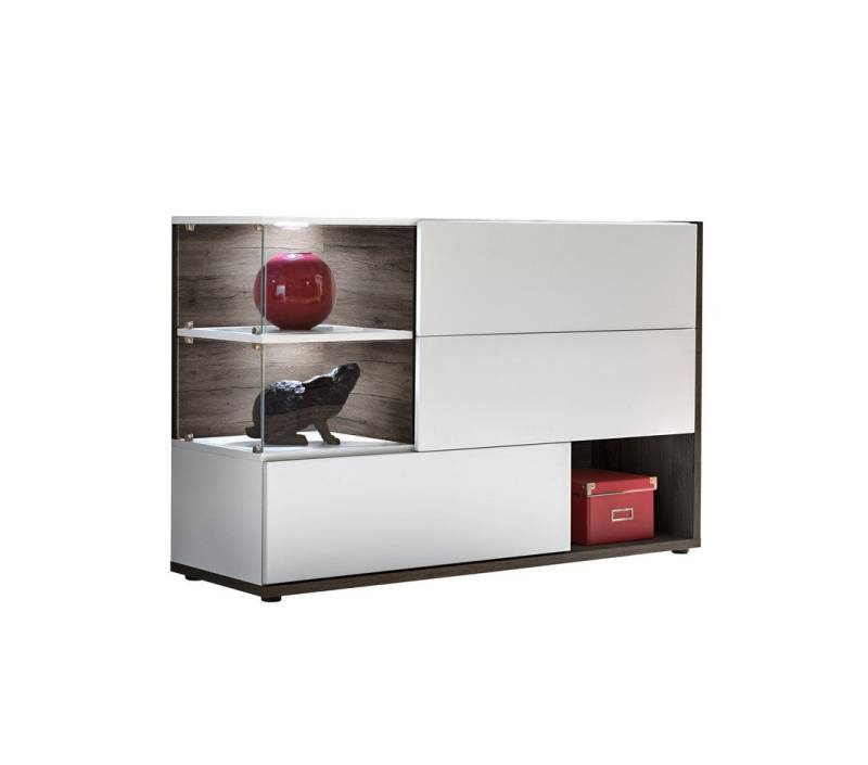 ASM-Moebel Kommode Kommode SILK mit Led Beleuchtung und Push - Click System, Mit Led Beleuchtung und Push-Click System von ASM-Moebel
