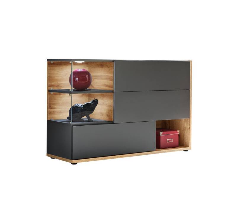 ASM-Moebel Kommode Kommode SILK mit Led Beleuchtung und Push - Click System, Mit Led Beleuchtung und Push-Click System von ASM-Moebel