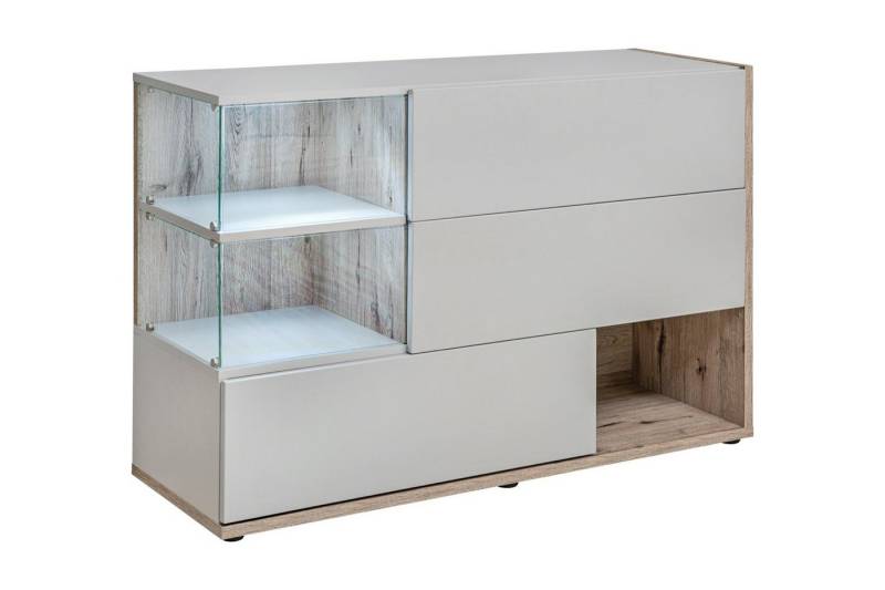 ASM-Moebel Kommode Kommode SILK mit Led Beleuchtung und Push - Click System, Mit Led Beleuchtung und Push-Click System von ASM-Moebel