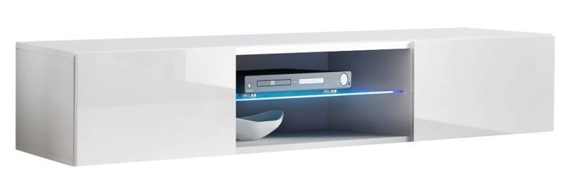 ASM-Moebel TV-Schrank TV Tisch Fly T33 mit Hochglanzfronten Push-Click und Led Beleuchtung Mit Hochglanzfronten, Push-Click System und Led Beleuchtung von ASM-Moebel