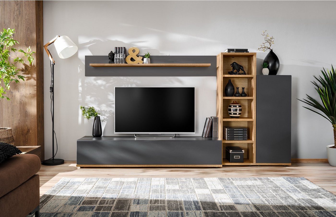 ASM-Moebel Wohnwand Anbauwand Wohnwand Schrankwand SILK III mit Push - Click System, Mit Push-Click System ASM-Moebel Wohnwand Anbauwand Wohnwand Schrankwand SILK III mit Push - Click System, Mit Push-Click System von ASM-Moebel