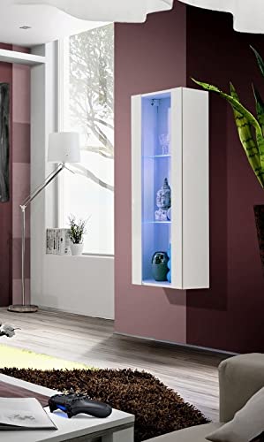 ASM Vitrine mit LED 2 Einlegeböden weiß von ASM
