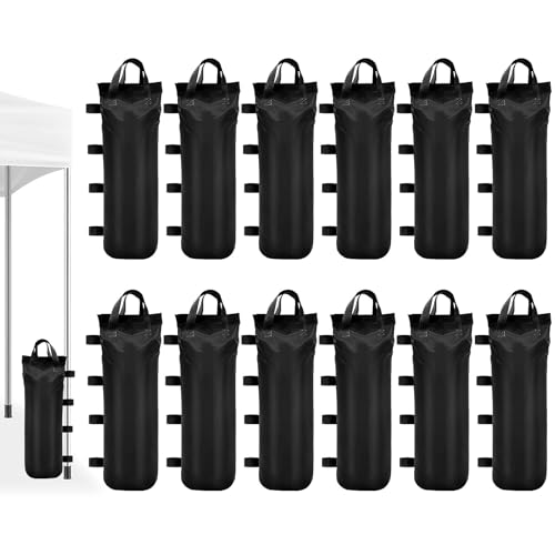 12 Pack Sandsäcke für Gewicht, robuste Sandsäcke für Baldachinbeine, extra große Baldachin-Gewichtssäcke für Outdoor-Pop-Up-Zelt, Pavillon, Pergola - 21 x 49 cm - ohne Sand 12 Pack Sandsäcke für Gewicht, robuste Sandsäcke für Baldachinbeine, extra große Baldachin-Gewichtssäcke für Outdoor-Pop-Up-Zelt, Pavillon, Pergola - 21 x 49 cm - ohne Sand von ASMIZ