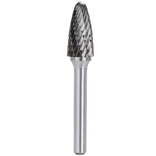 ASNOMY 1 Stück Fräser aus Wolframstahl aus Hartmetall Set mit Drehkopf zum Schleifen von Dateien 6 x 12 mm zum Bohren von Metall Polieren - F von ASNOMY