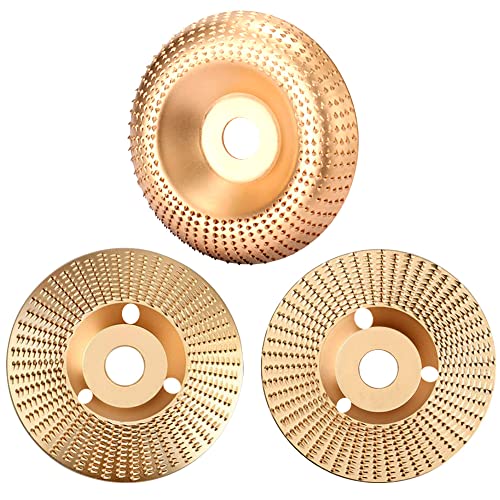 ASNOMY 3tlg. Schleifscheibe Holz, Raspelscheibe (Ø 125 mm x 22.2 mm), Holz Hartmetall Schleifscheibe,Grinding Wheel,Carving Tools WinkelschleiferWinkelschleifer,Sanding Wheel,Winkelschleifscheibe von ASNOMY