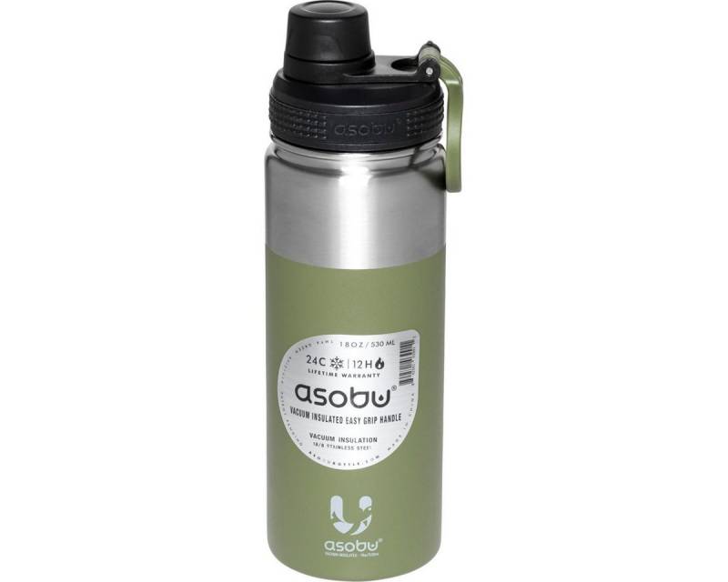 ASOBU Trinkflasche Alpine Flask Bottle Grün, 0.53 L von ASOBU