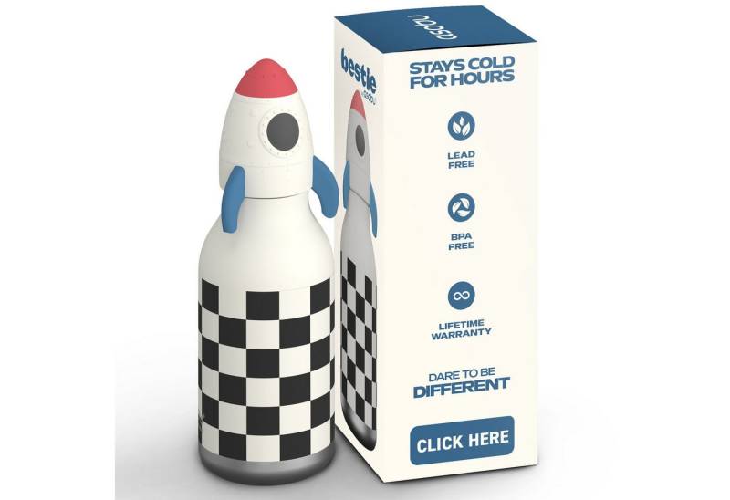 ASOBU Trinkflasche Asobu® Kindertrinkflasche BESTIE mit Strohhalm 460ml von ASOBU