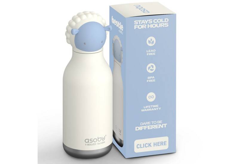 ASOBU Trinkflasche Asobu® Kindertrinkflasche BESTIE mit Strohhalm 460ml von ASOBU