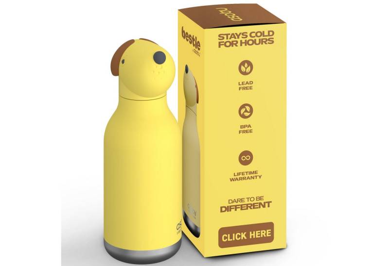 ASOBU Trinkflasche Asobu® Kindertrinkflasche BESTIE mit Strohhalm 460ml von ASOBU