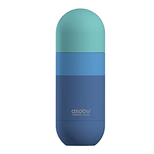 ASOBU - ORB - Edelstahl Isolierflasche mit Trinkbecher SBV30 pastel blue Divers von ASOBU