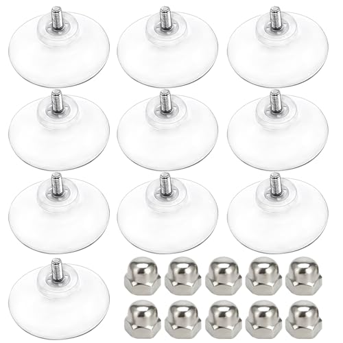 ASOFTY 10 Stück M4 Saugnapf mit Gewinde, Ø50 mm Runde Saugnäpfe für Fenster, Saugnapf Ohne Haken mit Metallschraubenmutter, PVC Transparente Saugknöpfe für Glas, Wand, Küche, Badezimmer, Auto ASOFTY 10 Stück M4 Saugnapf mit Gewinde, Ø50 mm Runde Saugnäpfe für Fenster, Saugnapf Ohne Haken mit Metallschraubenmutter, PVC Transparente Saugknöpfe für Glas, Wand, Küche, Badezimmer, Auto von ASOFTY