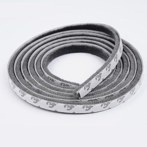 ASOFTY 10M Bürstendichtung Selbstklebend, 9mm(B)x9mm(D) Bürstendichtung Türdichtung Selbstklebend für Winddicht, Staubdicht, Insektenschutz, Bürstenleiste Dichtungsstreifen für Tür, Fenster, Schränke von ASOFTY