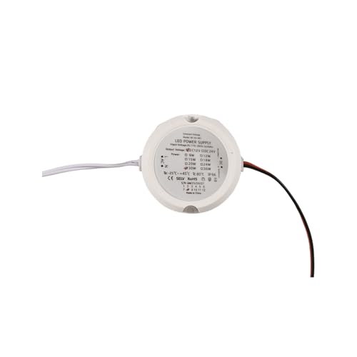 ASOFTY LED Trafo, 12V 2.5A Netzteil Treiber, Wasserdicht IP66 Transformator Driver Power Supply, Rund Transformator für Lampen (12V 30W) von ASOFTY