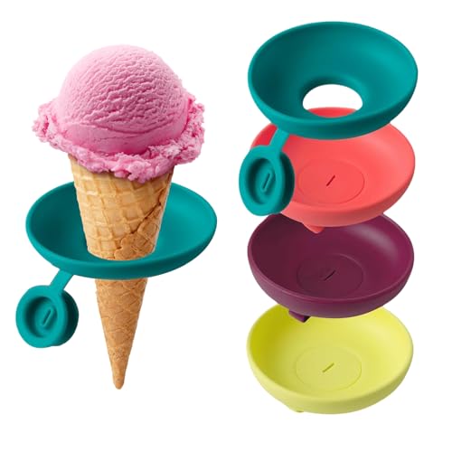 ASOFTY 4 Stück Eis Am Stiel Halter, Tropffreier Eis am Stiel-Halter, Wiederverwendbar Silikon Eishalterung, Eis Tropfschutz Halter für Erwachsene und Kinder von ASOFTY