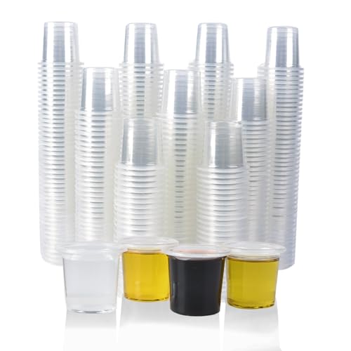 ASOPFYUM Schnapsgläser Plastik, Schnapsbecher 400 Stück, Wiederverwendbare Schnapsbecher Plastik 2cl/ 20ml für Hochzeiten, Parteien, Festivals oder verschiedene Ereignisse, Shot Becher von ASOPFYUM